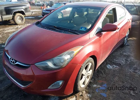 2012 Hyundai Elantra Gls (Ulsan Plant) from USA, damaged, VIN KMHDH4AE1CU201586